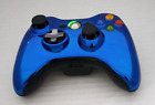 Microsoft Xbox 360 Limited Edition Chrome Blue Wireless Controller Oem Tested!