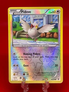 Juego de cartas coleccionables Pokémon Pidove 78/108 XY Roaring Skies holograma inverso inglés X&Y 2015 casi nuevo - Imagen 1 de 2