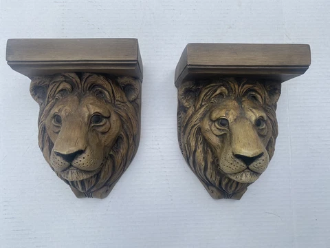 Pair of Lion Sconces/Corbels by Telle M. Stein Cover
