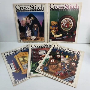 5 lot Cross Stitch And Country Crafts Magazines 1987- 1988 - Picture 1 of 15