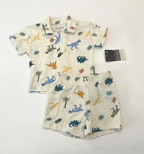 Baby Boy Clothes 3 Months Shorts Shirt 2 PC Set Cute Dinosaur Outfit New - Picture 1 of 3