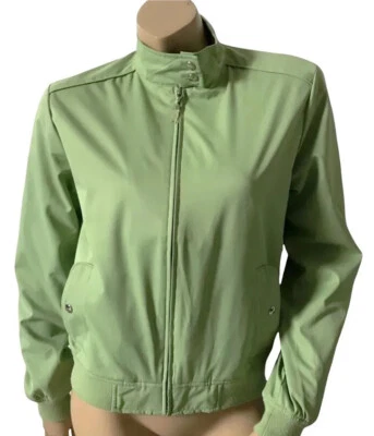 IZOD женщин размер маленький зеленый длинным рукавом легкий полный молнии куртка из полиэстера - Изображение 1 из 4