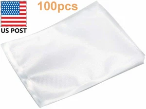 Bolsas selladoras al vacío, sin BPA, bolsas de almacenamiento para ahorrar alimentos 8 x 12 pulgadas 100 piezas - Imagen 1 de 8