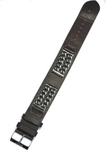 Strap Rubber ESPRIT REAL LEATHER Width Of 24MM - 17.5MM For Replacement 23CM - Picture 1 of 3