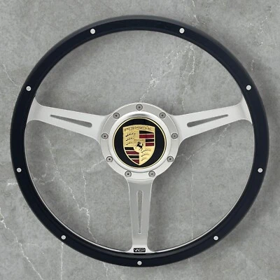 Volante de madera de 14" para Porsche 914 SUEDE 1969-76 Foto 1 de 3