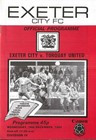 Football Programme EXETER CITY v TORQUAY UNITED Dec 1984