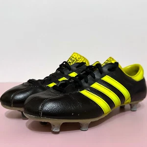 70s ADIDAS Inter SG Vintage Austria Black Mens Soccer Cleats Football Size US 7 - Picture 1 of 15