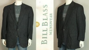 Men's BILL BLASS Lord&Taylor 100% Pure Wool Herringbone Suit Sport Blazer Jacket - Picture 1 of 12