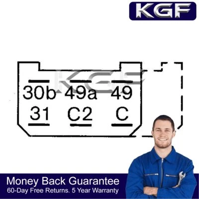 KGF Indicator Flasher Unit Fits Ford Transit 1991-2000 VW Transporter 1990-2003 - Image 1 of 4