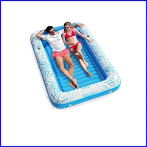 Ultimate 4-in-1 Inflatable Pool Lounger with Water-Fill Design & Stability Rope - Picture 1 of 9
