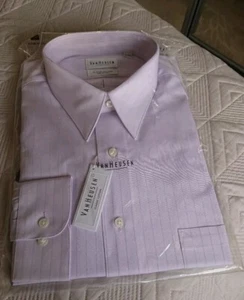 Van Heusen Lavender Classic Cotton 100% Cotton Shirt Size UK 17.5 EU 44 - Picture 1 of 3