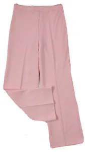 VTG 70s Womens 14 Seer Sucker Pinstripe High Rise Knit Pants Pink Barbiecore - Picture 1 of 6