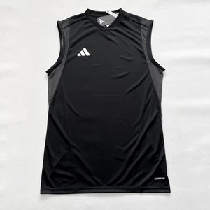 $50 NWT Men's ADIDAS Tiro 23 Black Sleeveless Training Jersey Tank Top Tee Shirt - Picture 1 of 9