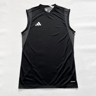 $50 NWT Men's ADIDAS Tiro 23 Black Sleeveless Training Jersey Tank Top Tee Shirt - Image 1 of 4