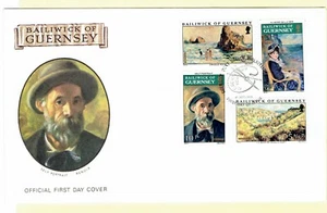 Guernsey First Day Cover FDC 1974 Renoir Paintings Art Artist - Picture 1 of 1