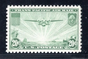 US # C21 (1935) 20 cent-MNH-Grade: XF-Sup 95 (with cert.) China Clipper airplane - Picture 1 of 3