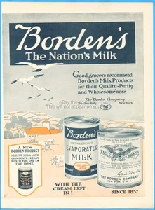 1921 Borden Eagle Brand Condensed Milk Dairy Cattle Farm Kitchen Wall Decor Ad - Picture 1 of 1