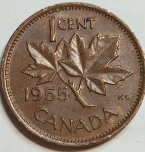 1955 Canada 1 cent coin - Picture 1 of 3