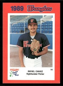 1989 Rock's Dugout Wichita Wranglers Red Border #NNO Rafael Chavez - Picture 1 of 2