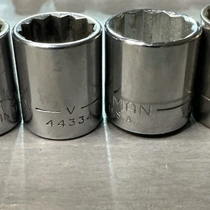 Vintage CRAFTSMAN 3/8" Drive SAE Socket Set, 12Pt, 8Pc. 3/8-13/16" ~USA~ -V- - Picture 1 of 15