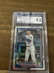 2024 Bowman Chrome  Mega Box Yoshinobu Yamamoto RC MOJO Mega Dodgers #73 CGC 9.5 - Picture 1 of 3