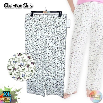 Pantalones de pijama de punto XL Charter Club para mujer nuevos con etiquetas, color rosa Foto 1 de 4