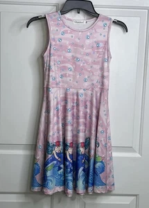 Quedoris Print Twirly Kleid Mädchen 2XL (9-10 Jahre) Meerjungfrau + Delfin ärmellos - Bild 1 von 8