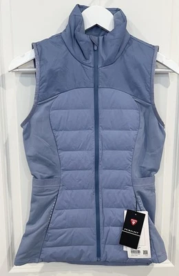 Nuevo con etiquetas Chaleco Lululemon Down For It All Azul 700 Relleno Correr Mujer’s Talla 4 Foto 1 de 4