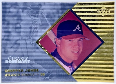 1998 UD Clearly Dominant Chipper Jones 137/250 NM+ Atlanta Braves #CD10     cc59 - Image 1 of 3