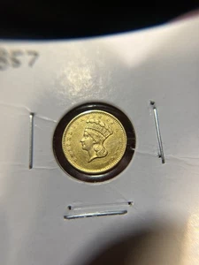 1857 Gold $1 Princess - Picture 1 of 2