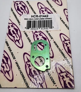 HPI Micro RS4 Green Titanium Motor Mount Plate ~ Hardcore Racing #HCR-01442 - Picture 1 of 1