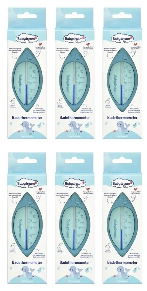 6 x 1 Stk | Babydream Badethermometer - Bild 1 von 1
