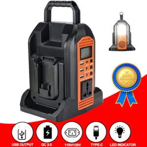 350W Portable Power Inverter 2 Ports Power Conveter for Black+Decker 20V Battery - Foto 1 di 8