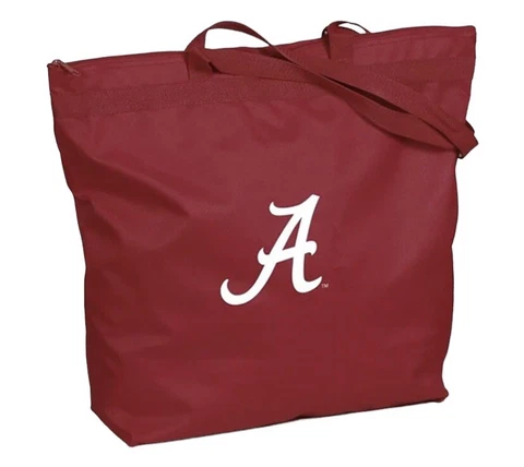 Alabama Crimson Tide Canvas Zippered Tote Bag-NWT Cover