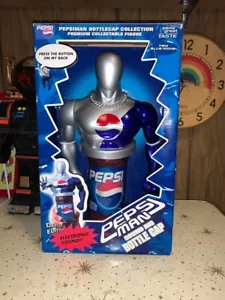 PEPSI MAN Sound Big Bottle Cap Limited Electronic Sound Figure Lottery goods - Picture 1 of 10