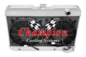 AL Champion 3 Row Radiator W/ 2 12" Fans for 1962 1963 Buick Skylark V8 Engine - Picture 1 of 9