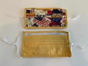 New cotton face mask masks americana stars stripes flag eagle adjustable pocket - Picture 1 of 1