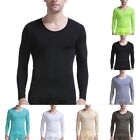 Mens Ice Silk Super Slim Long Sleeve Thermal T Shirt High Quality Material