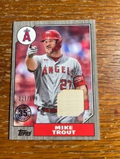 Mike Trout 2022 Topps Series 2 Black #/199 Bat Relic 87BR-MT Angels Ultra Rare