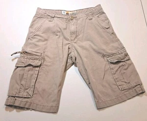 Pantaloncini cargo Lee Relaxed Fit marrone ragazzo 16 XL vita 28" tasche con cerniera larghi Y2K - Foto 1 di 10