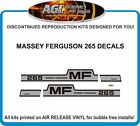 MASSEY FERGUSON 265 TRACTOR DECAL SET, Replacement