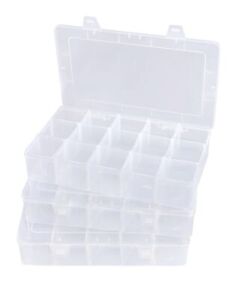 Tackle Box Organizer Plastic Organizer 3 Pack Bead Container Plastic Organize...