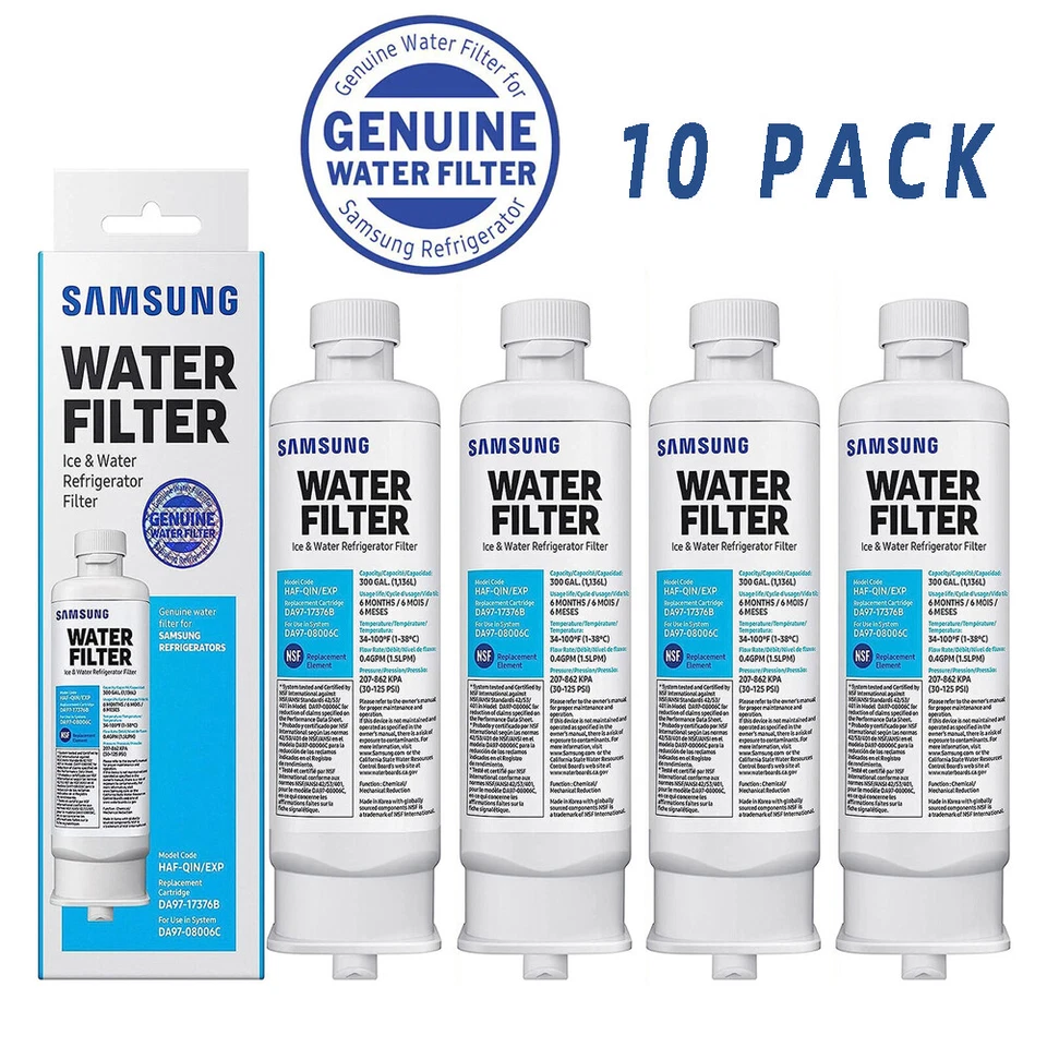 10 PACK Genuine Samsung DA97-17376B HAF-QIN/EXP REFRIGERATOR Water Filter - Image 1 of 3