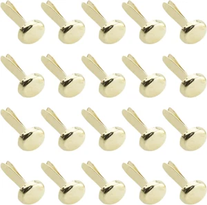 200Pcs Paper Fasteners Gold Scrapbooking Brads Split Pins Butterfly Clips 8X17Mm - Picture 1 of 5