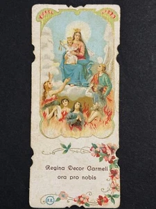holy card chromolithography santino image pieuse "VIRGEN DEL CARMEN" - Picture 1 of 2