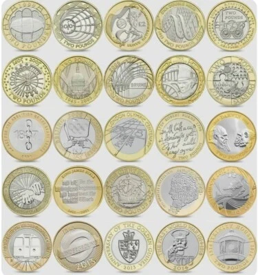 Collection of Rare Or Special 2 Pound Coins and bee £1 coin. - Image 1 of 2