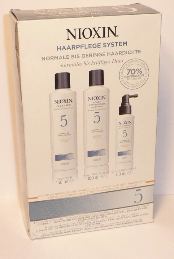 NIOXIN Starter-Set System 5 Kräftig bis Geringe Haardichte Chemisch Behandelt - Bild 1 von 1