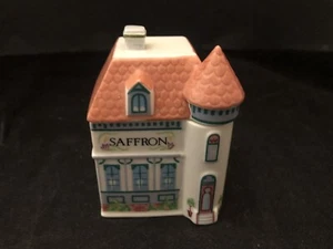 Vintage 1989 Lenox Spice Village Porcelain SAFFRON Spice Jar Airtight Seal Mint - Picture 1 of 6