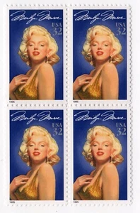 Scott #2967 Marilyn Monroe Block of 4 Stamps - MNH - Picture 1 of 1