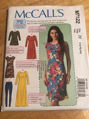 🌹McCALL'S #M7122/#R11020-VESTIDO DAMAS APRENDER/COSER-TOP-PATRÓN LEGGINGS XS-XXL FF Foto 1 de 4